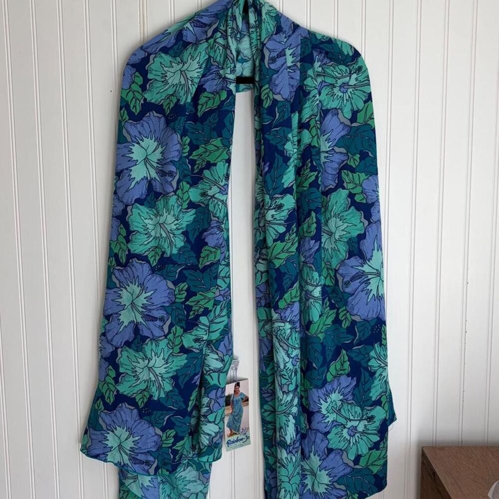 Rainbow Jo Tropical Floral Rayon Sarong Wrap NWT